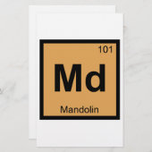 Md - Mandolin Chemistry Periodic Table Symbol (Front/Back)