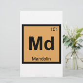 Md - Mandolin Chemistry Periodic Table Symbol (Standing Front)