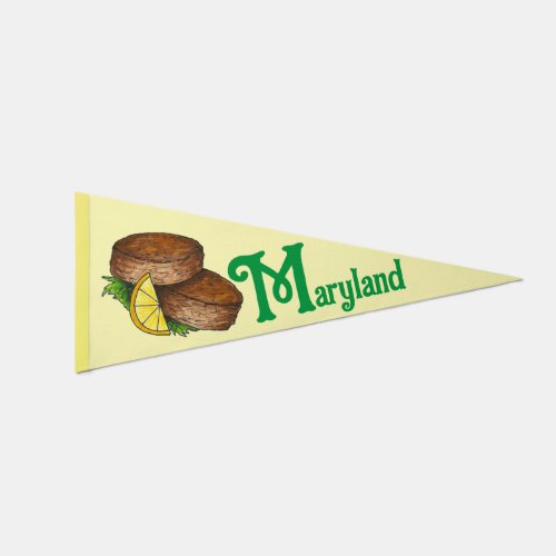 MD Maryland Chesapeake Bay Crab Cakes Crabcakes Pennant Flag