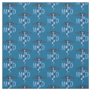 MD Medical Doctor - Blue Pattern Fabric