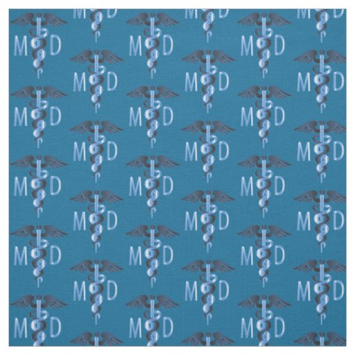 MD Medical Doctor - Blue Pattern Fabric