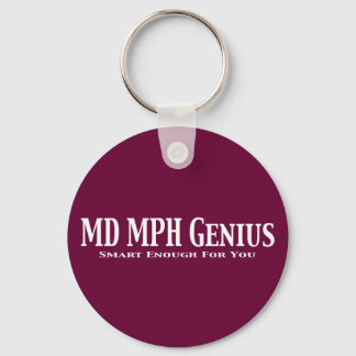 MD MPH Genius Gifts Keychain