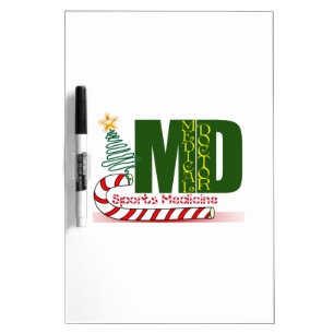 MD SPORTS MEDICINE CHRISTMAS MEDICAL DOCTOR Dry-Erase BOARD