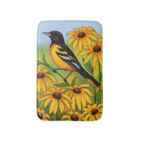MD State Bird Oriole & Black-eyed Susan Flower