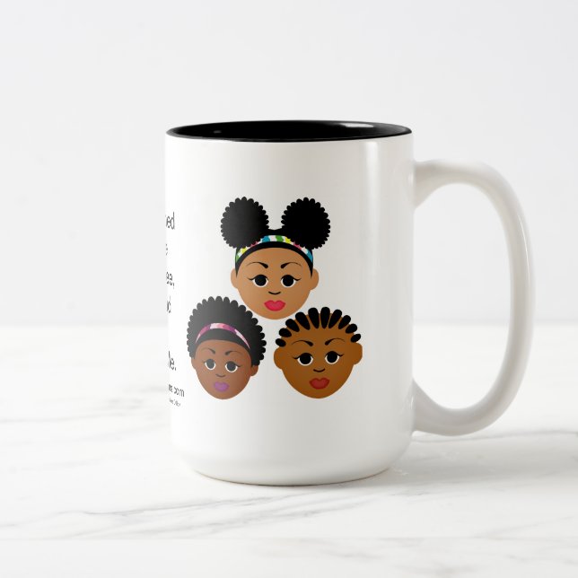 MDillon Designs "I'm Proud to Be Natural Me" Two-Tone Coffee Mug (Right)