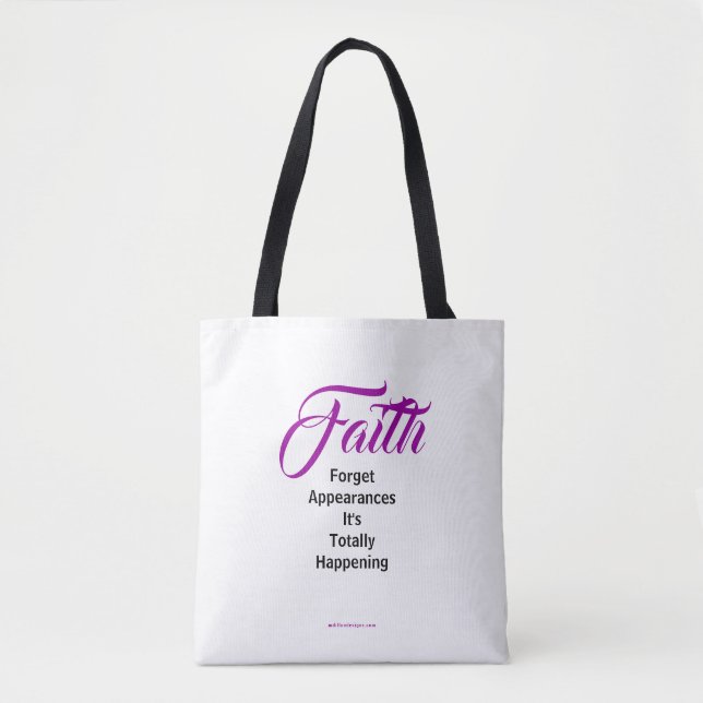 MDILLONDESIGNS.COM presents #FAITH Tote Bag (Front)