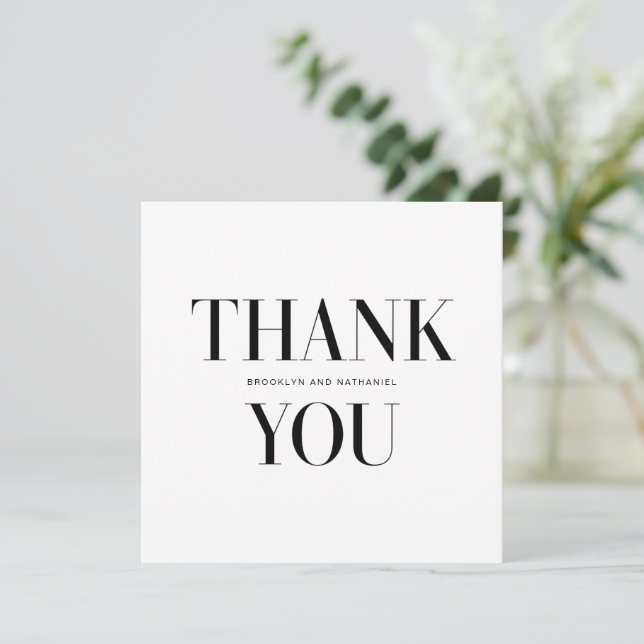  Mdoern Typography Bold Thank You Card (Standing Front)