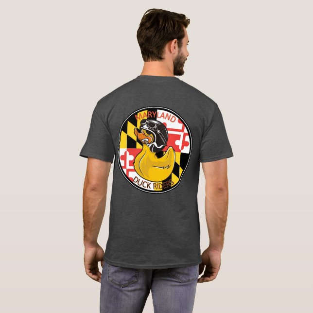 MDRider's Red Text Front Logo back T-Shirt (Back Full)