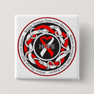 MDS Hope Intertwined Ribbon Button