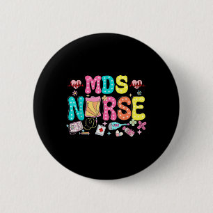 Mds Nurse Heart Valentines Day Medical Nursing Button