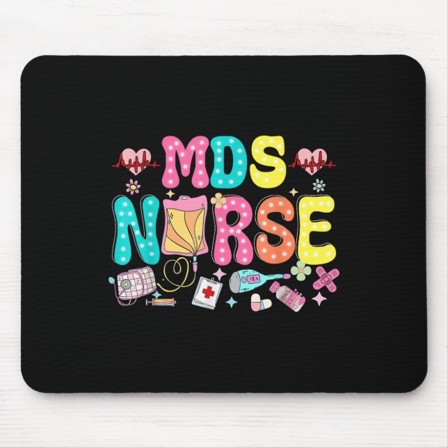 Mds Nurse Heart Valentines Day Medical Nursing Mouse Pad (Front)