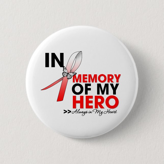 MDS Tribute In Memory of My Hero Button (Front)