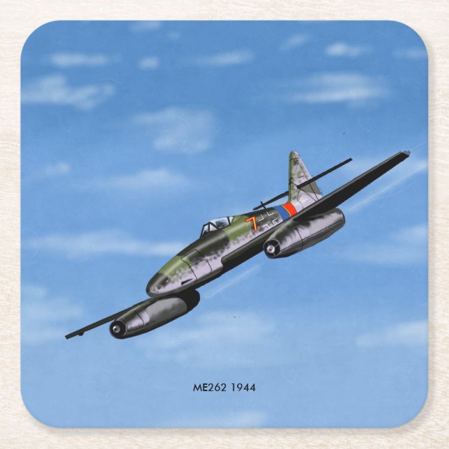 ME262 Figter 1944 paper coaster (Front)