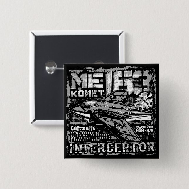 Me 163 Komet Button (Front & Back)