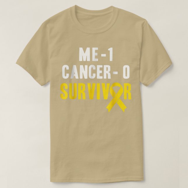 Me 1 Cancer 0 - Childhood Cancer Survivor3136 T-Shirt (Design Front)