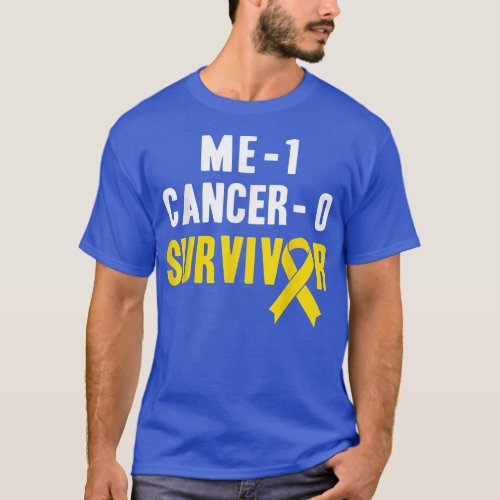 Me 1 Cancer 0 _ Childhood Cancer Survivor  T_Shirt