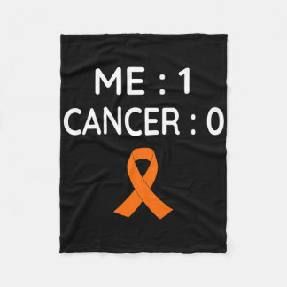 Me 1 Cancer 0 Leukemia Awareness Fleece Blanket