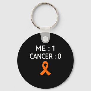 Me 1 Cancer 0 Leukemia Awareness Keychain