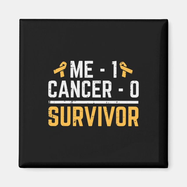 Me 1 Childhood Cancer 0 Survivor Awareness Boys Gi Magnet (Front)