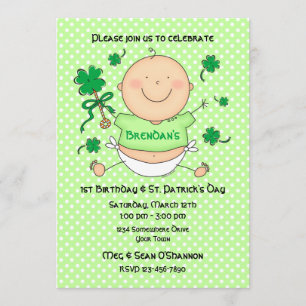 Me 1st St. Paddy's Day Birthday Party Invitation