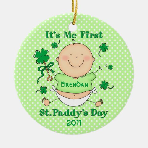 Me 1st St Paddys Day Custom Ornament