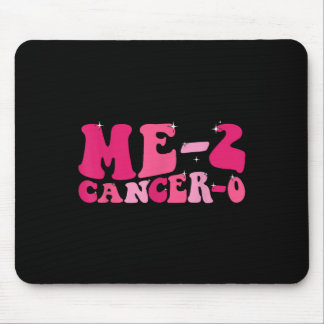 Me 2 Cancer 0 I Beat Cancer Twice Groovy Retro Sur Mouse Pad