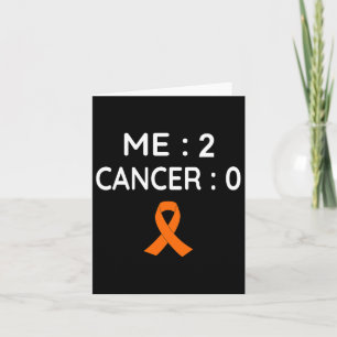 Me 2 Cancer 0 Leukemia Awareness Card