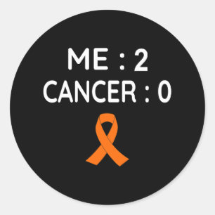 Me 2 Cancer 0 Leukemia Awareness Classic Round Sticker