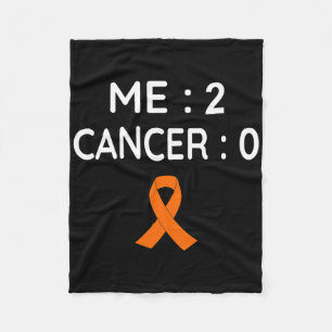 Me 2 Cancer 0 Leukemia Awareness Fleece Blanket
