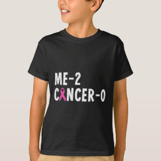 Me 2 Cancer 0 Pink Ribbon Breast Cancer Awareness T-Shirt