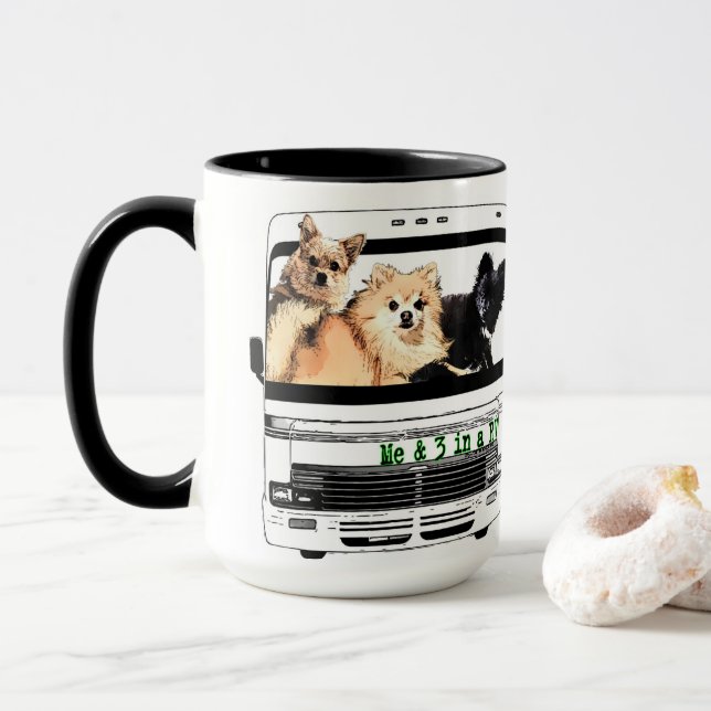 Me and 3 in a RV Coffee Mug (With Donut)