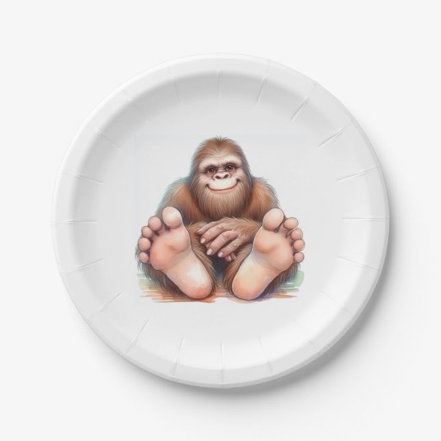 Me and My Bigfoot  Paper Plates (Front)
