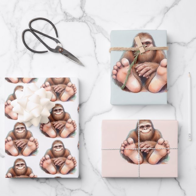 Me and My Bigfoot Wrapping Paper (Front)