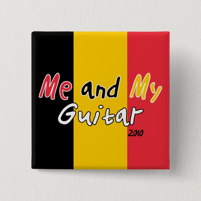 Me and My Guitar Pinback Button (Front)