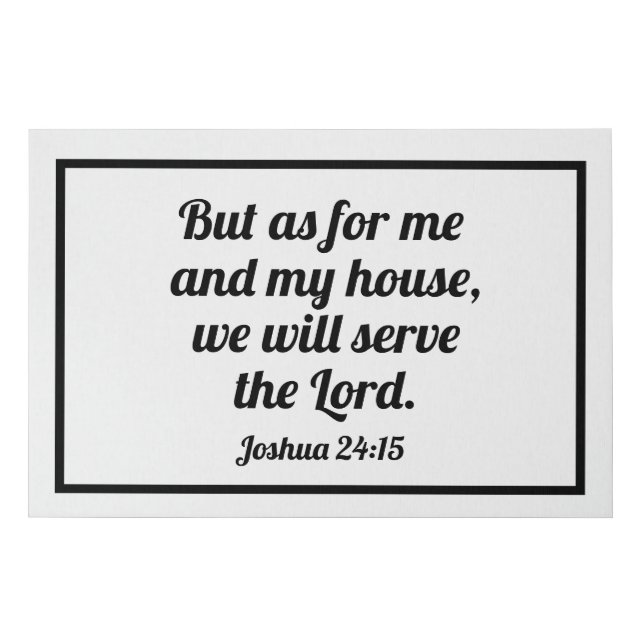 Me and My House Bible Verse Wall Art (Front)