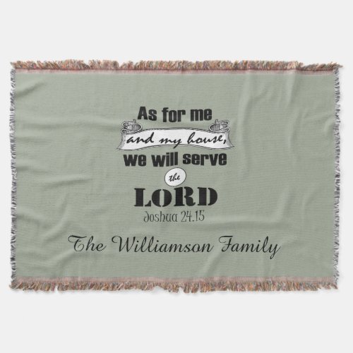 Me and My House Verse with Family Name Throw Blanket