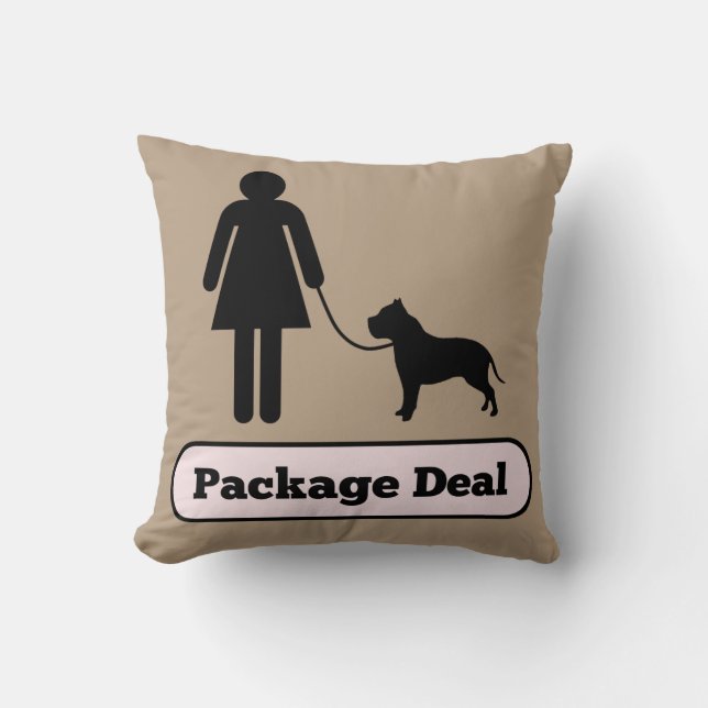 Me and My Pitbull Package Deal Throw Pillow (Front)