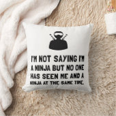 Me And Ninja Throw Pillow (Blanket)