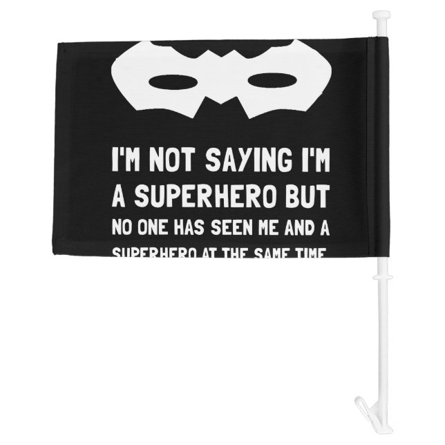 Me And Superhero Car Flag (Back)