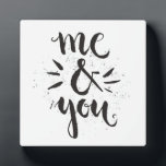 Me And You Plaque<br><div class="desc">Me and you - perfect lettering for save the date card wedding design or romantic poster. Vector art. Handdrawn lettering design.  | Bigstock® - All Rights Reserved.</div>