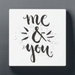 Me And You Plaque<br><div class="desc">Me and you - perfect lettering for save the date card wedding design or romantic poster. Vector art. Handdrawn lettering design.  | Bigstock® - All Rights Reserved.</div>
