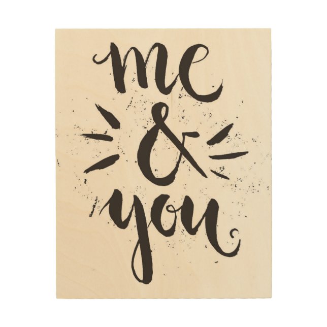 Me And You Wood Wall Art (Front)