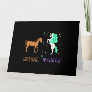 Me As Aunt Or Aunts Horse Unicorn Gift Card