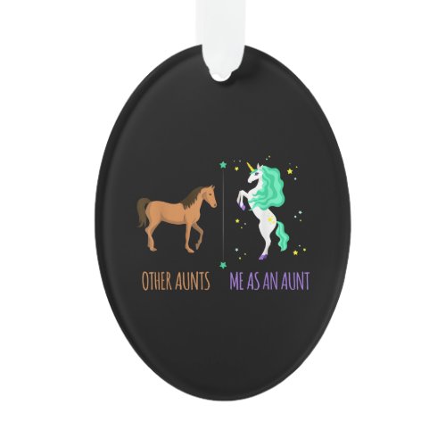 Me As Aunt Or Aunts Horse Unicorn Gift Ornament