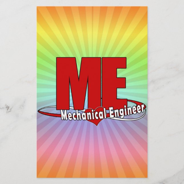 ME BIG RED LOGO MECHANICAL ENGINEER STATIONERY (Front)