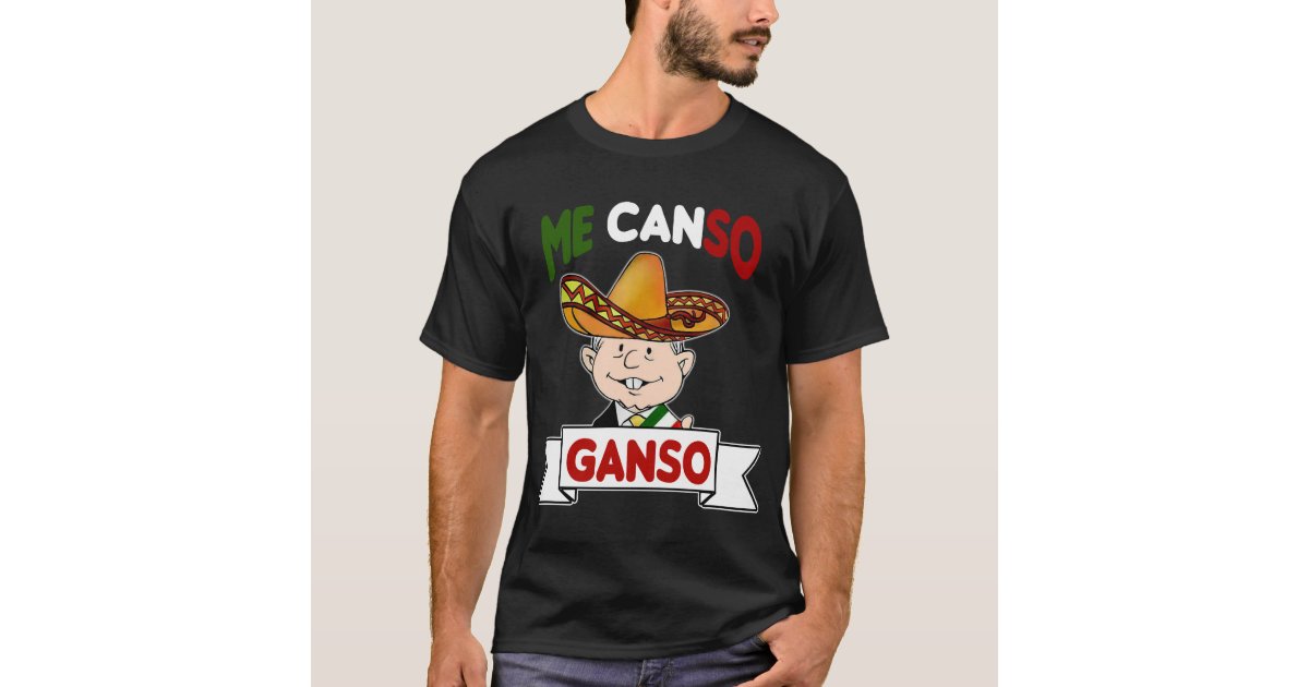 Me Canso Ganso AMLO Mexican Chibi Cute Black T-shi T-Shirt | Zazzle