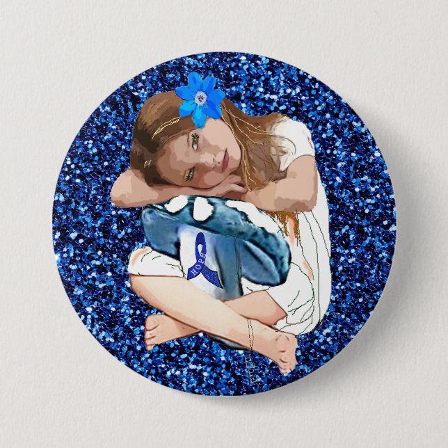 ME/CFS Awareness "Girl of Hope" Button (Front)