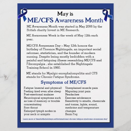 MECFS Awareness Month Day and Week  Flyer