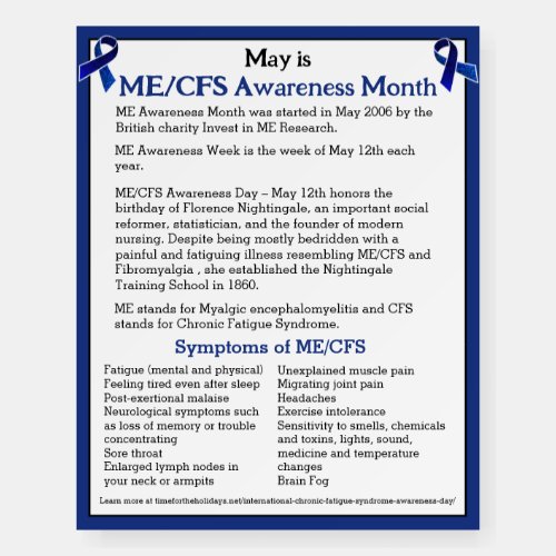 MECFS Awareness Month Day and Week  Foam Board