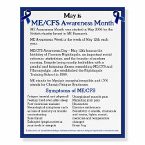 ME/CFS Awareness Month, Day and Week  Foam Board